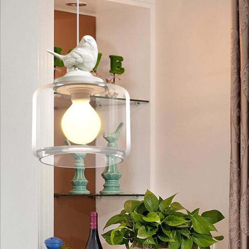 Bird Hanging Lamp - Whimsical Elegance with Warm LED Lighting