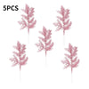 10/5pcs Glitter Gold & Silver Cypress Leaves | Christmas Tree Decor