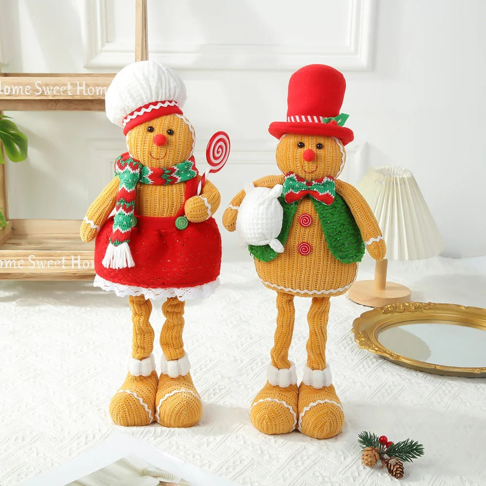 Large Retractable Gingerbread Man Doll | Christmas Decor