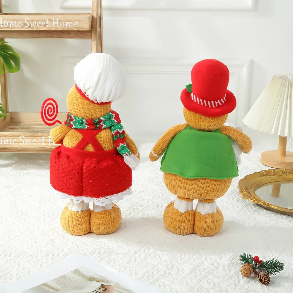 Large Retractable Gingerbread Man Doll | Christmas Decor