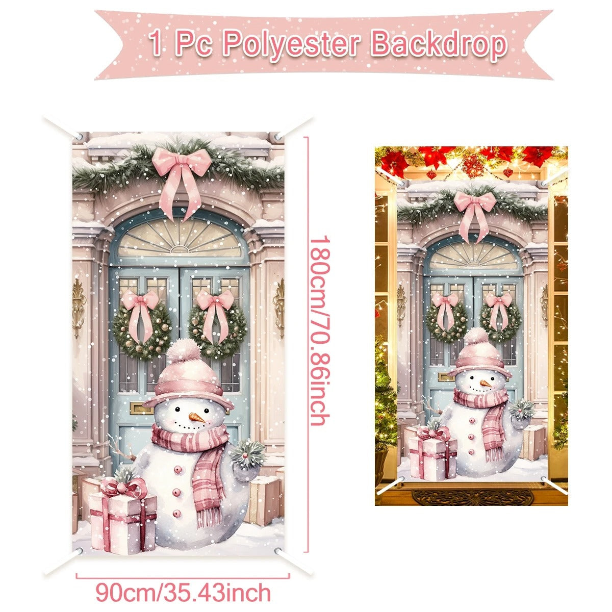 Festive Merry Christmas Door Banner – Holiday 2024-2025 Decoration