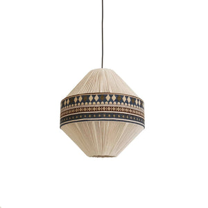 Bohemian Fringe Pendant Lamp - Tribal-Inspired Woven Design with Artisanal Touch