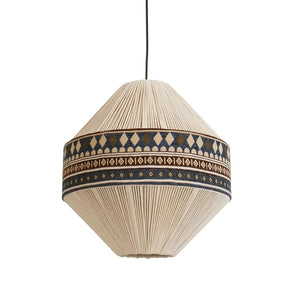 Bohemian Fringe Pendant Lamp - Tribal-Inspired Woven Design with Artisanal Touch