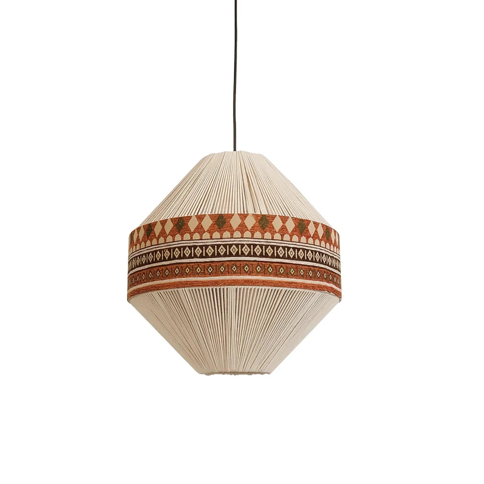 Bohemian Fringe Pendant Lamp - Tribal-Inspired Woven Design with Artisanal Touch