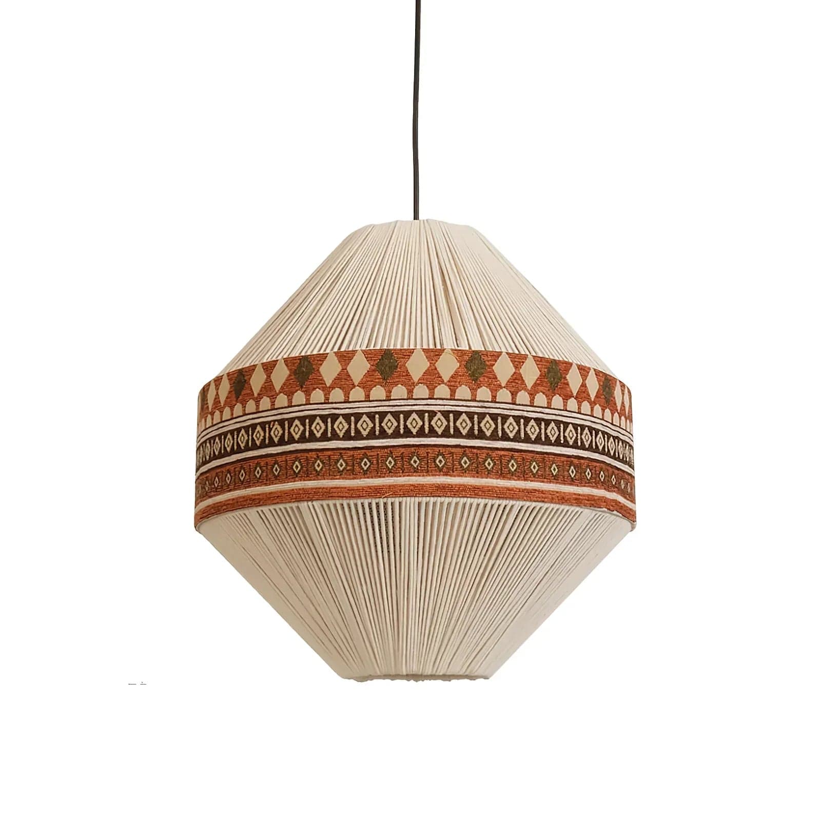 Bohemian Fringe Pendant Lamp - Tribal-Inspired Woven Design with Artisanal Touch