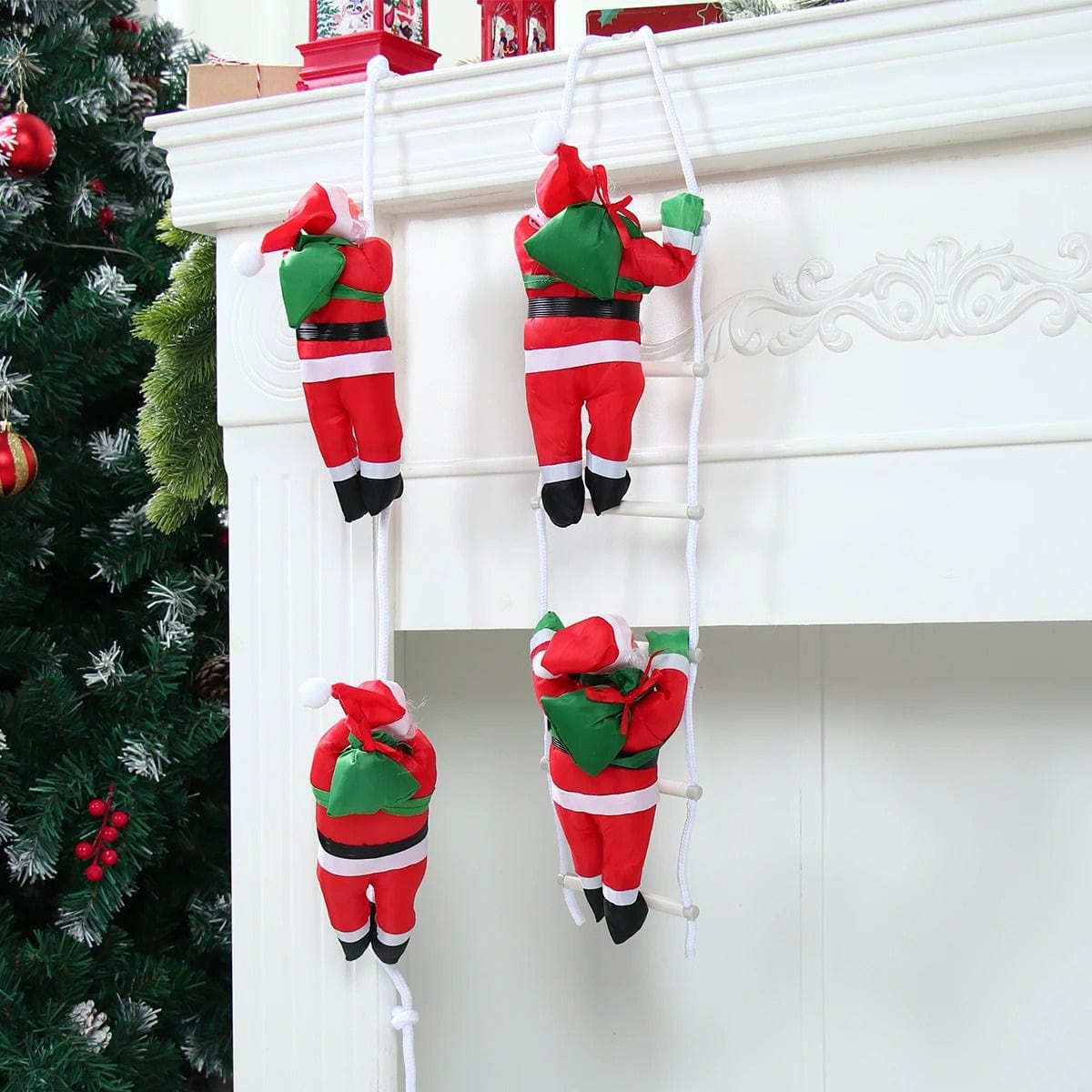 Santa Claus Climbing Ladder Pendant - Christmas Tree Decoration