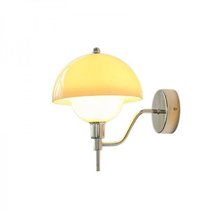 Cream Mushroom Walkway Wall Light – Elegant Glass Fixture