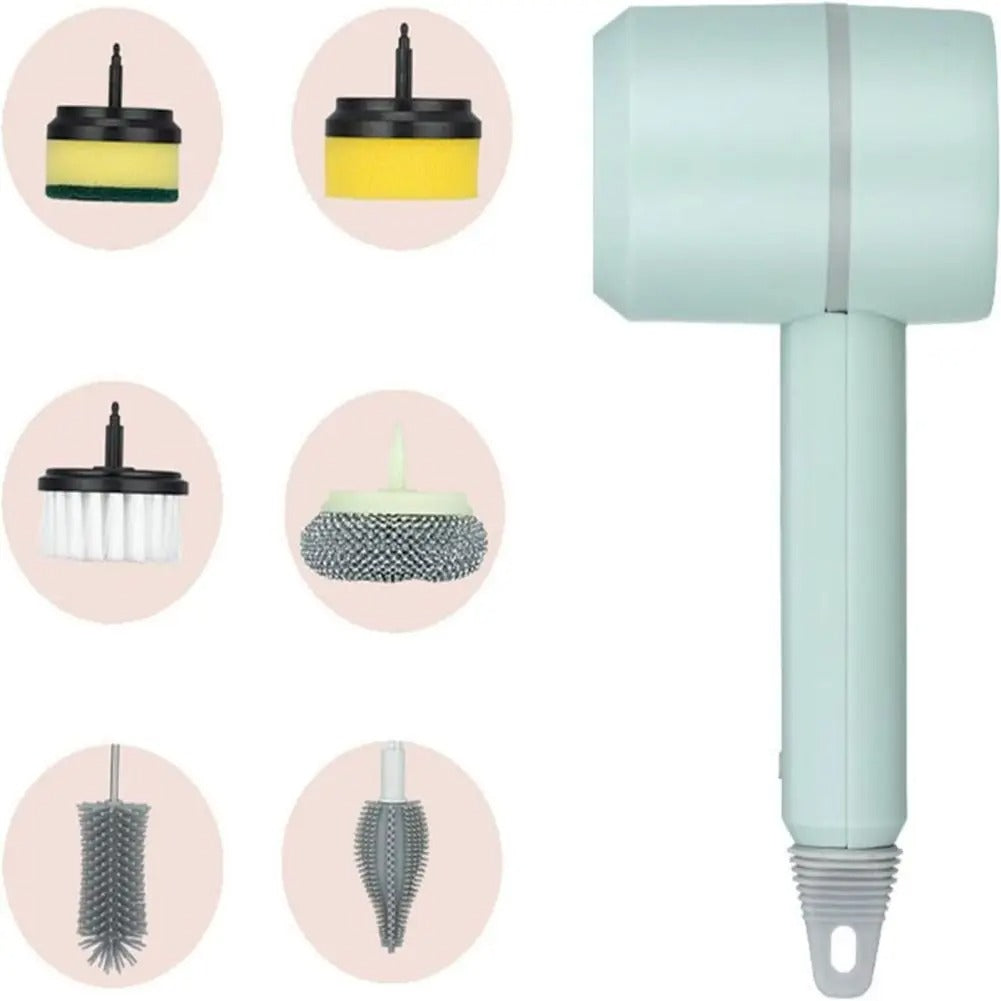 6-in-1 Electric Multi-Surface Cleaning Brush - Time-Saving Tool