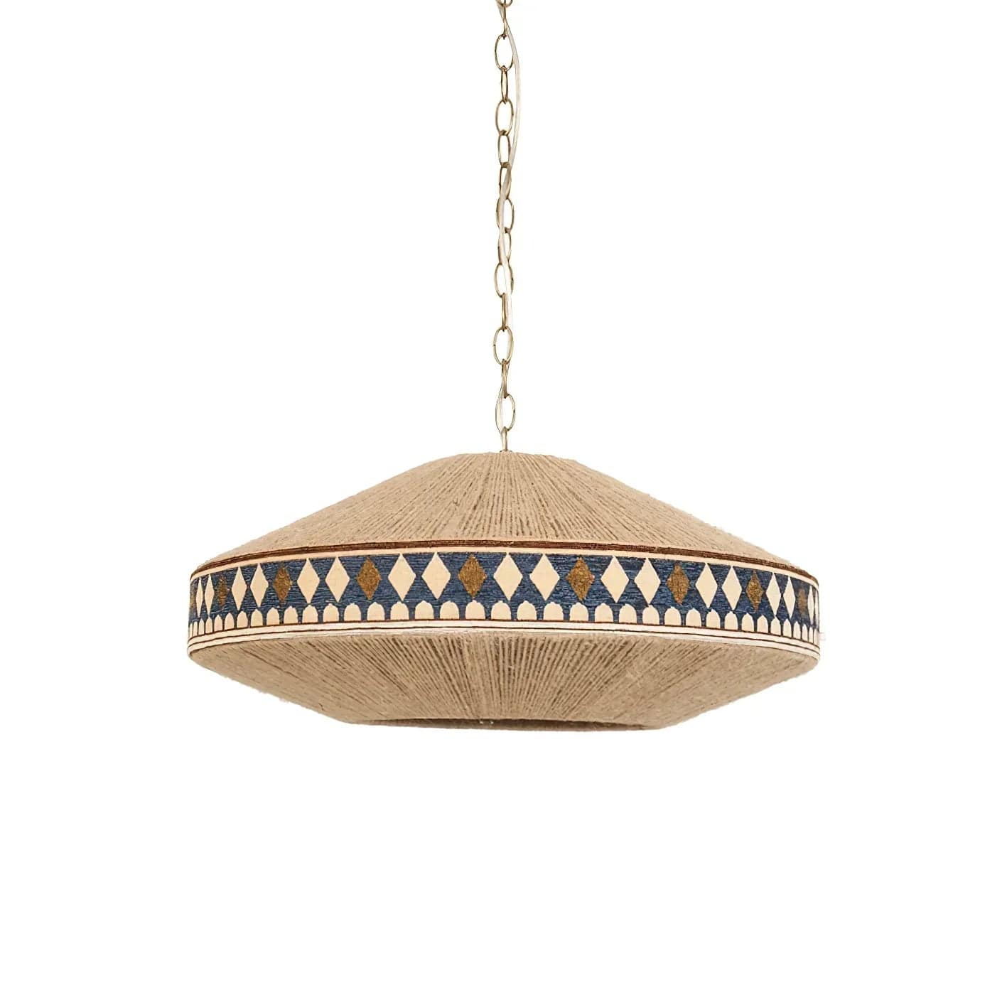 Bohemian Fringe Pendant Lamp - Tribal-Inspired Woven Design with Artisanal Touch