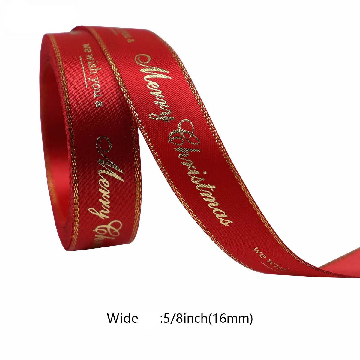 5 Yards 16mm Printed Christmas Grosgrain Ribbon