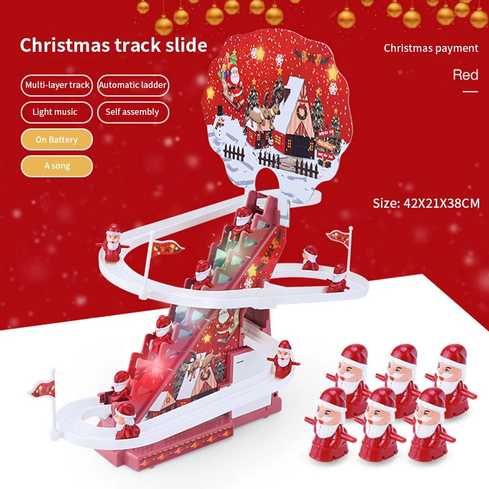 Electric Climbing Santa Claus Toy | Musical Christmas Ornament