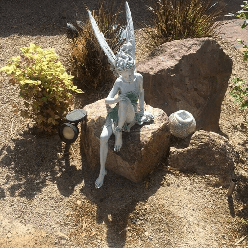 Enchanting Fairy Garden Statue - Handcrafted Weatherproof Decor