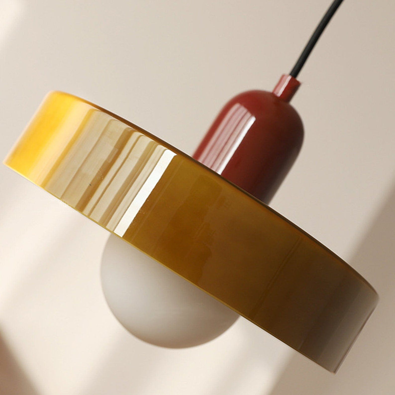 Stained Glass Pendant Light – Modern Bauhaus Design