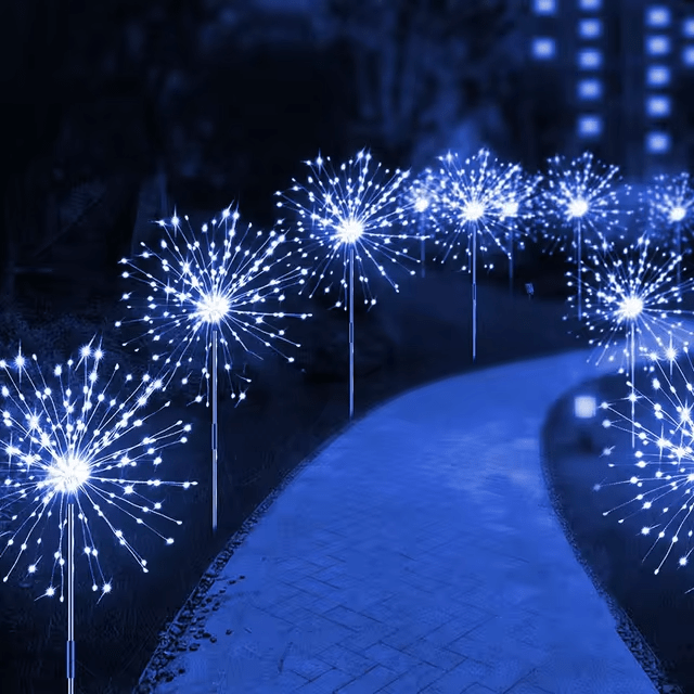 Solar Firework Lights – Colourful LED Garden Decoration (IP68 Waterproof)