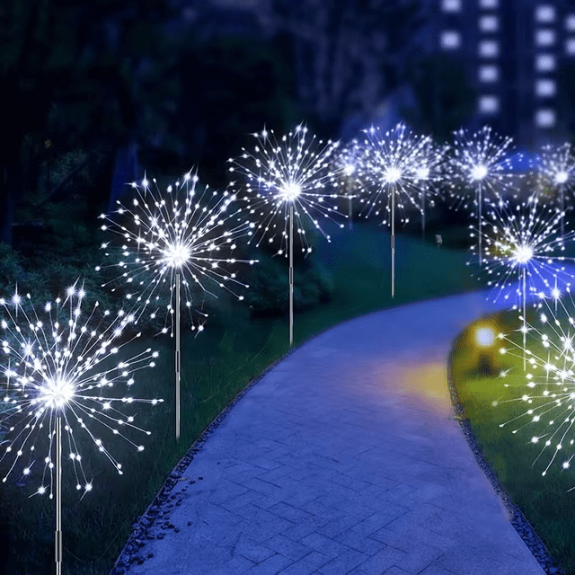 Solar Firework Lights – Colourful LED Garden Decoration (IP68 Waterproof)