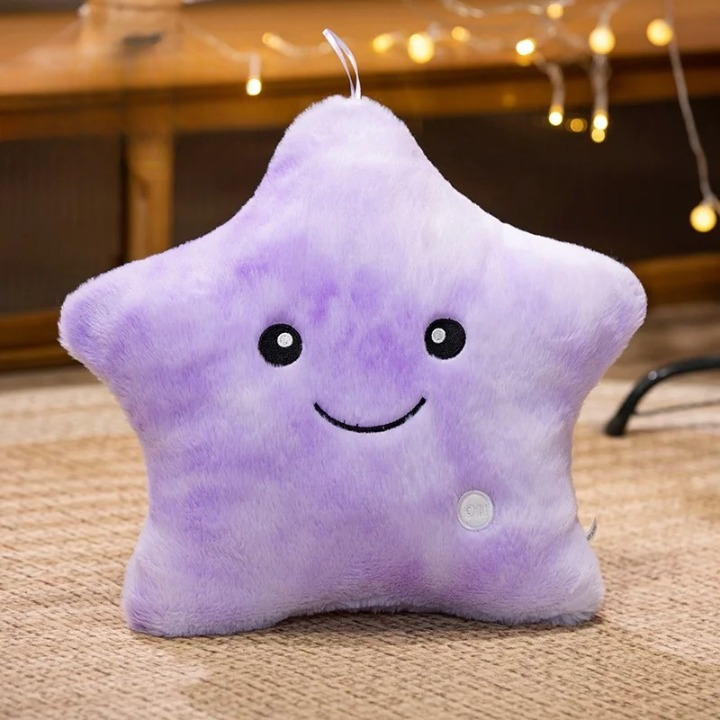 LED Glowing Star Plush Toy – Soft Pillow Doll for Kids & Home Décor