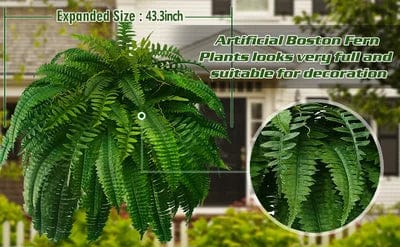 Realistic Boston Fern – Low-Maintenance Indoor/Outdoor Decor