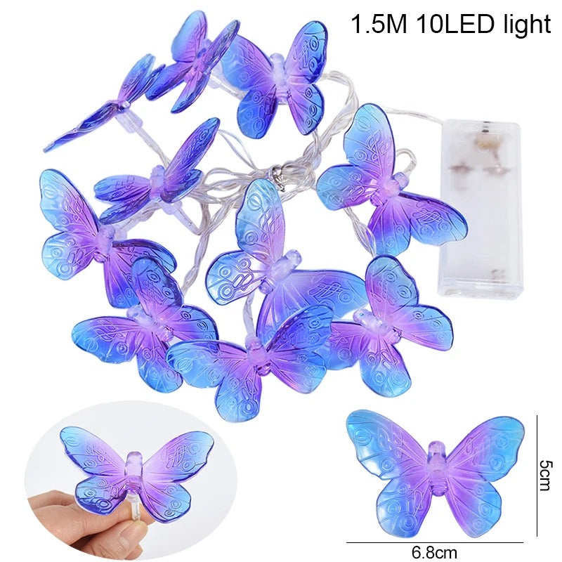 1.5M Butterfly LED String Lights | 10 Fairy Lights for Parties