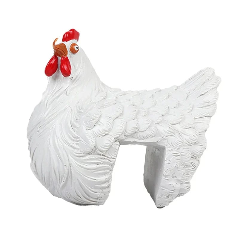 Farmhouse Resin Hen Sculpture - Waterproof Garden & Yard Decor