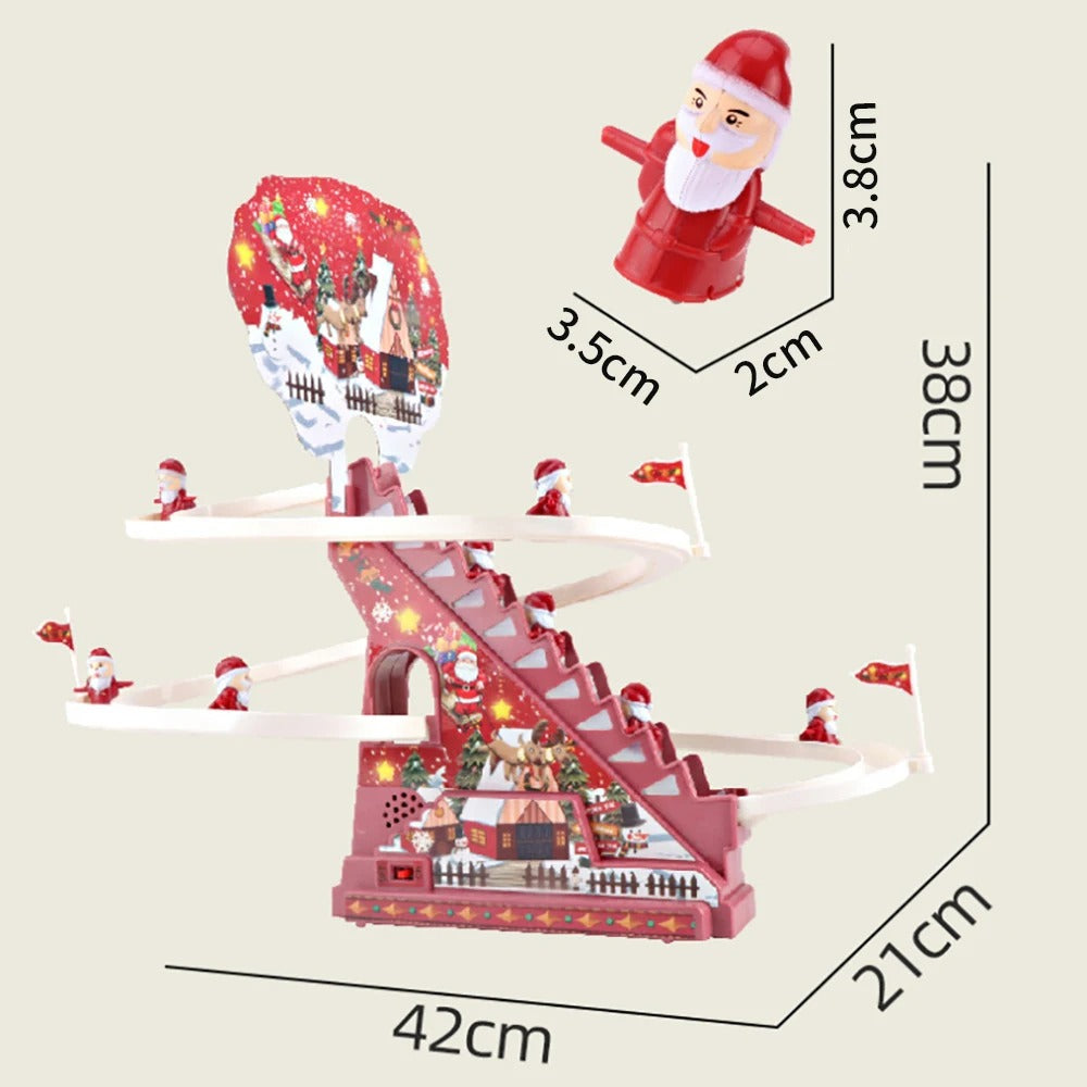 Electric Climbing Santa Claus Toy | Musical Christmas Ornament