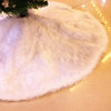 30.7" White Luxury Faux Fur Christmas Tree Skirt