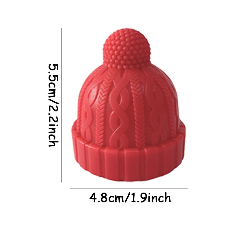 Christmas Silicone Knitted Beanie Wine Bottle Cork Stopper