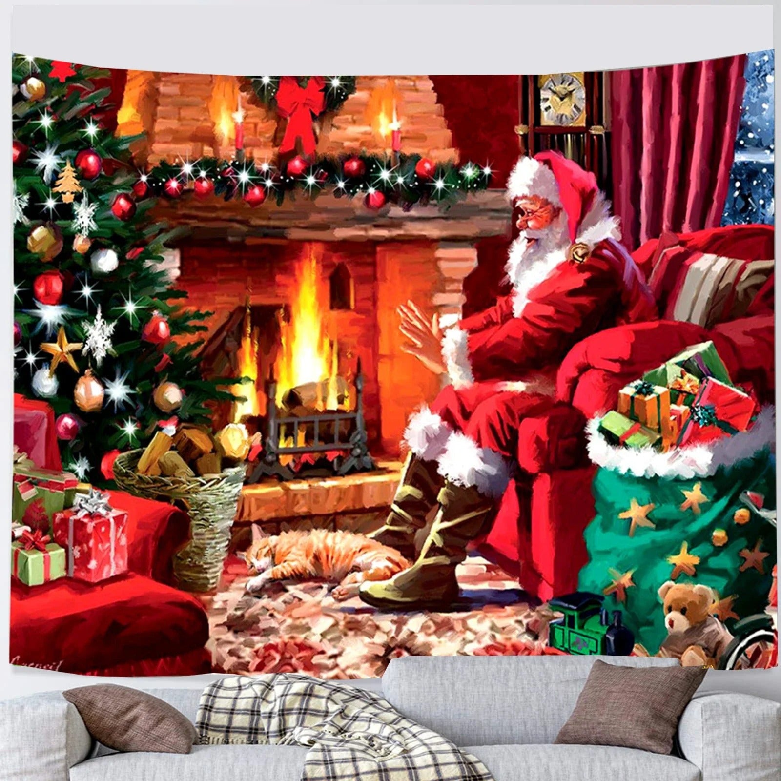 Christmas Snowman Tapestry