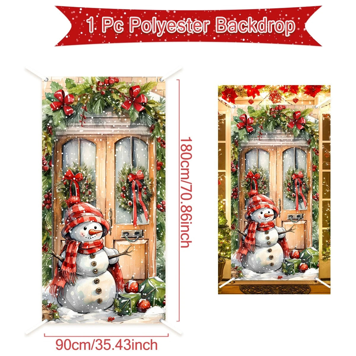 Festive Merry Christmas Door Banner – Holiday 2024-2025 Decoration