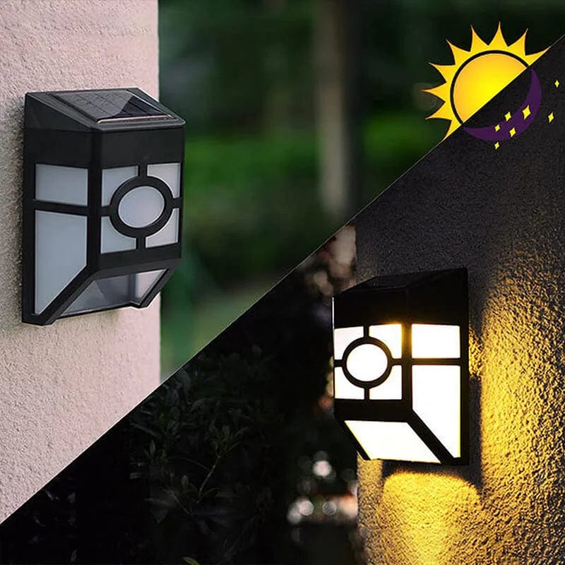 Solar LED Wall Light (2-Pack) – Energy-Efficient Outdoor Lighting