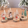 Desktop Wooden Christmas Tree & Santa Déco