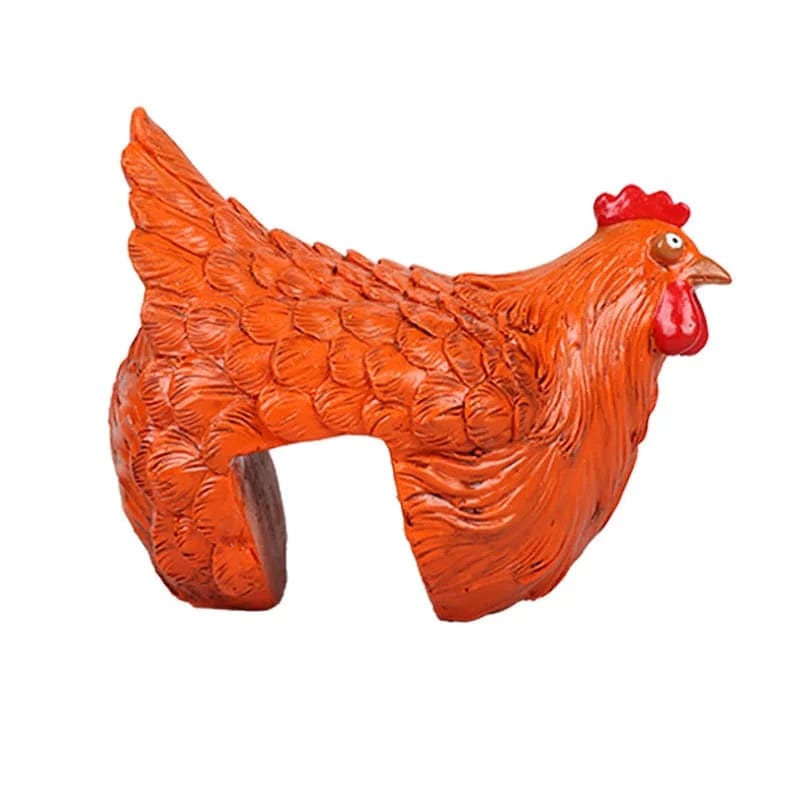 Farmhouse Resin Hen Sculpture - Waterproof Garden & Yard Decor