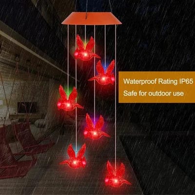 Solar Cardinal Wind Chime – Vibrant Daytime & Nighttime Garden Decor