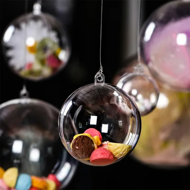 12Pcs DIY Transparent Fillable Baubles