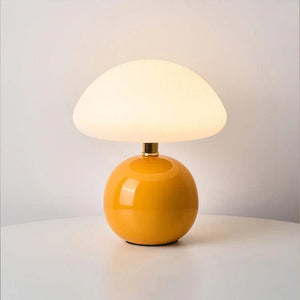 French Cream Mushroom Lamp – Bauhaus-Inspired Elegance