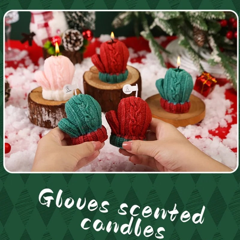 3-Piece Christmas Glove Candles