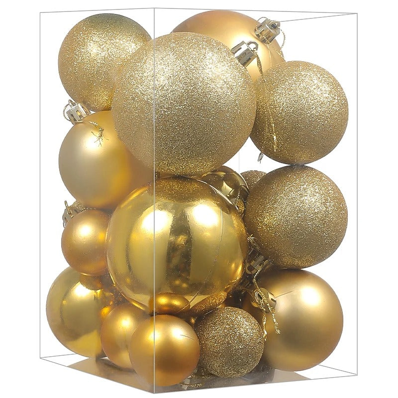 24pcs Christmas Tree Ornaments – 4-8cm Shatterproof Balls