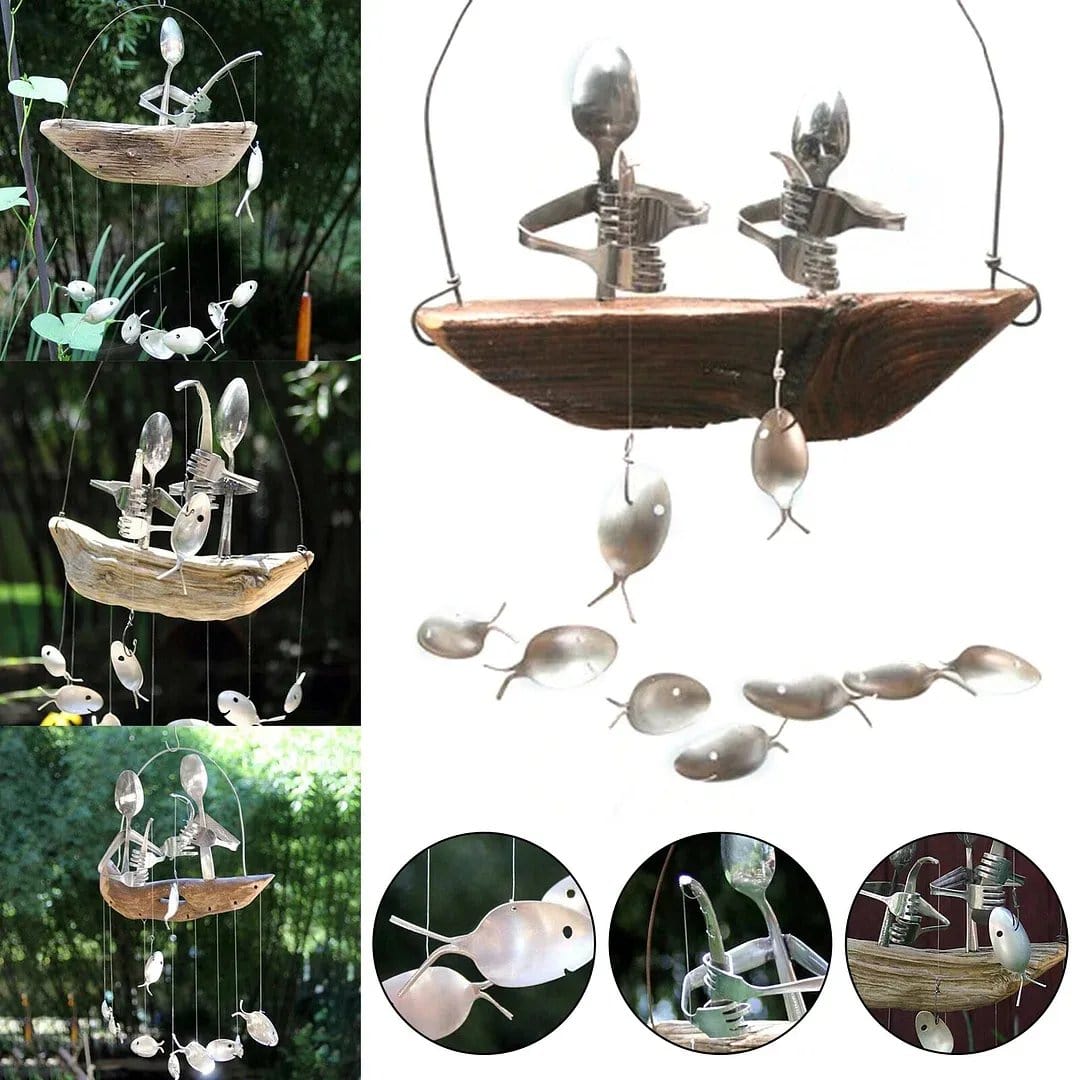 Elegant Spoon Fish Wind Chime – Handcrafted & Unique Décor