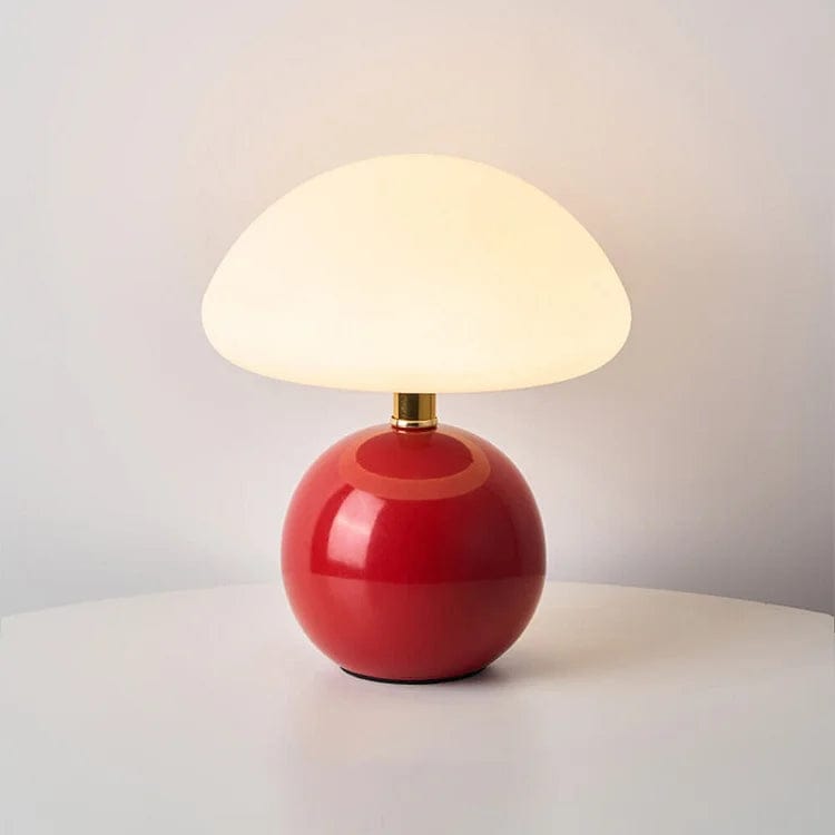 French Cream Mushroom Lamp – Bauhaus-Inspired Elegance