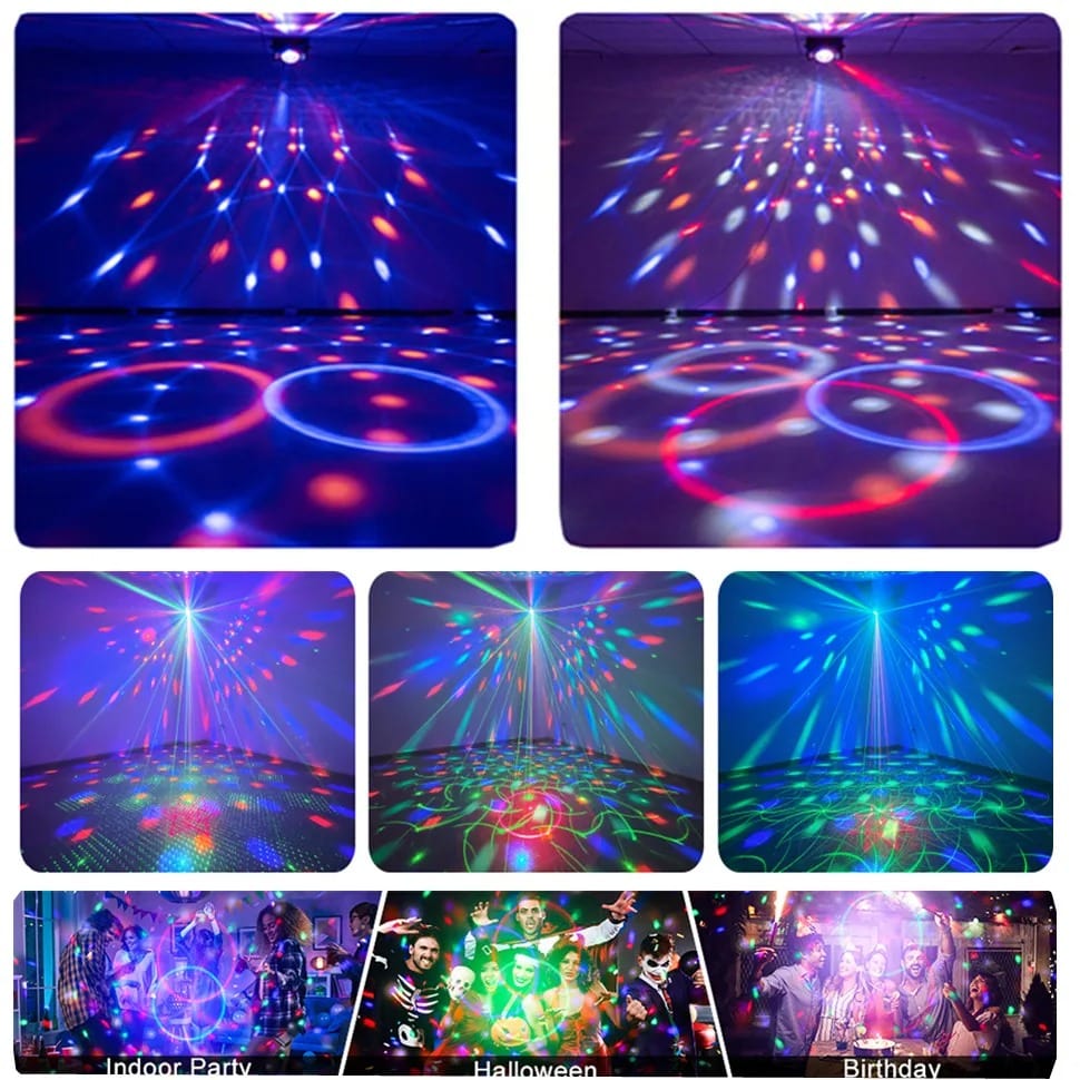 Voice-Controlled Disco Ball Laser Light with UV Strobe