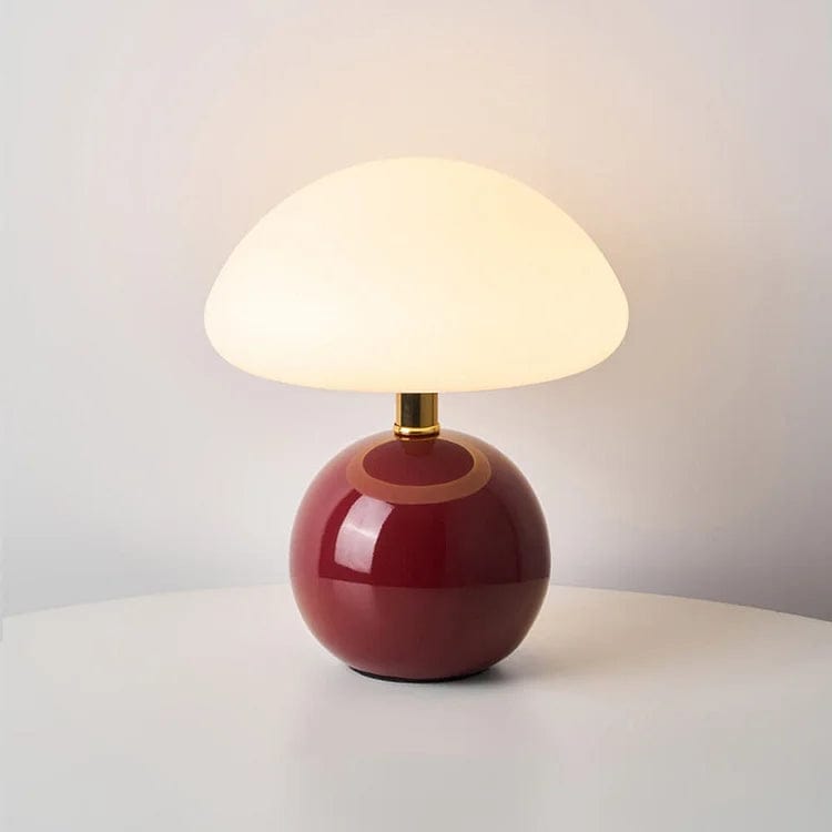 French Cream Mushroom Lamp – Bauhaus-Inspired Elegance