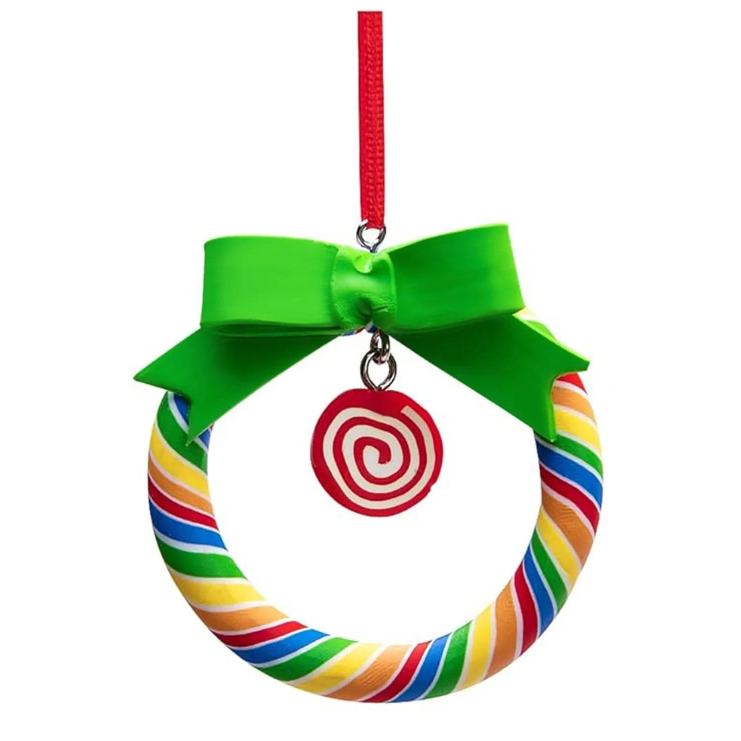 Set of 7 Christmas Lollipop Ornaments | Polymer Clay Candy Decorations