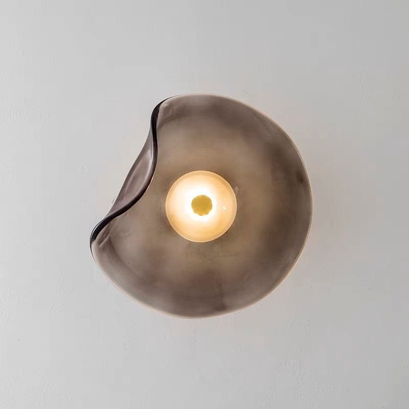 Modern Decorative Wall Light – Amber Smoked Glass & LED Design