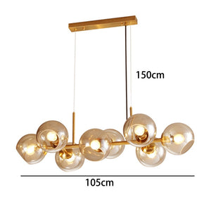 Modern Dining Chandelier - Sleek Pendant with Remote Control