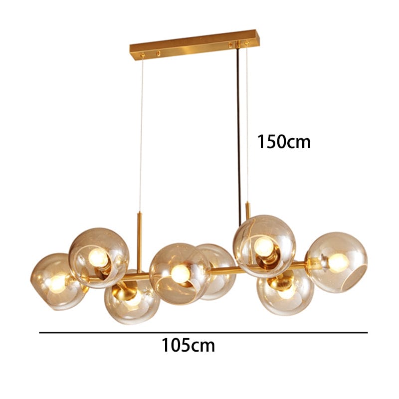 Modern Dining Chandelier - Sleek Pendant with Remote Control