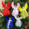 Set of 6 Plush Angel Girl Tree Pendants | Christmas Hanging Ornaments