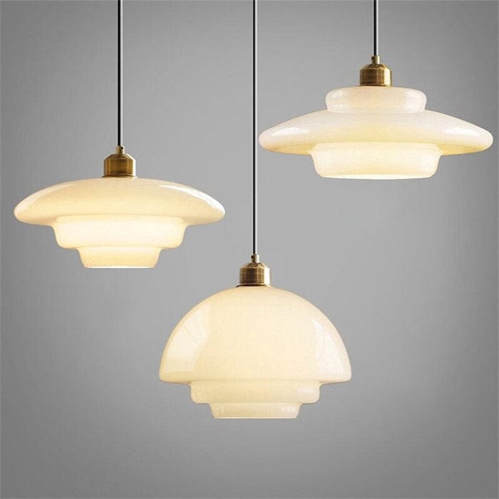 Milk White Glass Pendant Light – Mid-Century Elegance