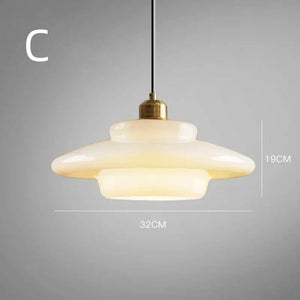 Milk White Glass Pendant Light – Mid-Century Elegance