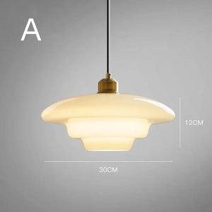 Milk White Glass Pendant Light – Mid-Century Elegance