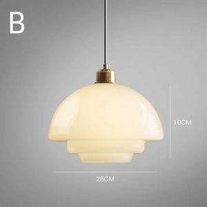 Milk White Glass Pendant Light – Mid-Century Elegance