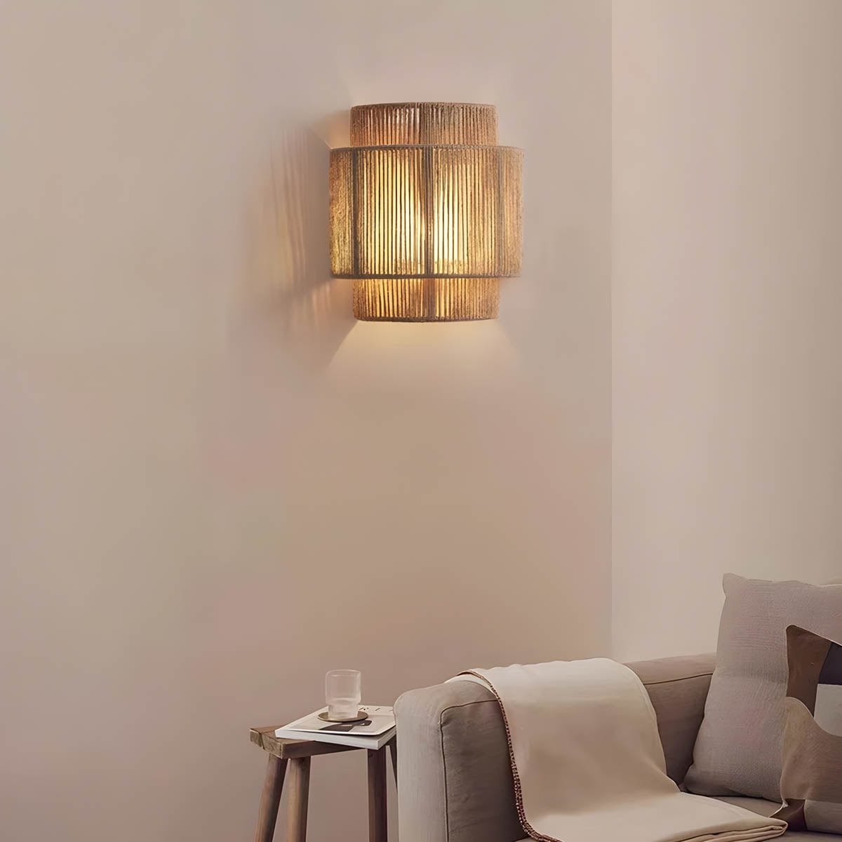 Hikari Natural Rope Wall Light - Elegant Ambient Lighting